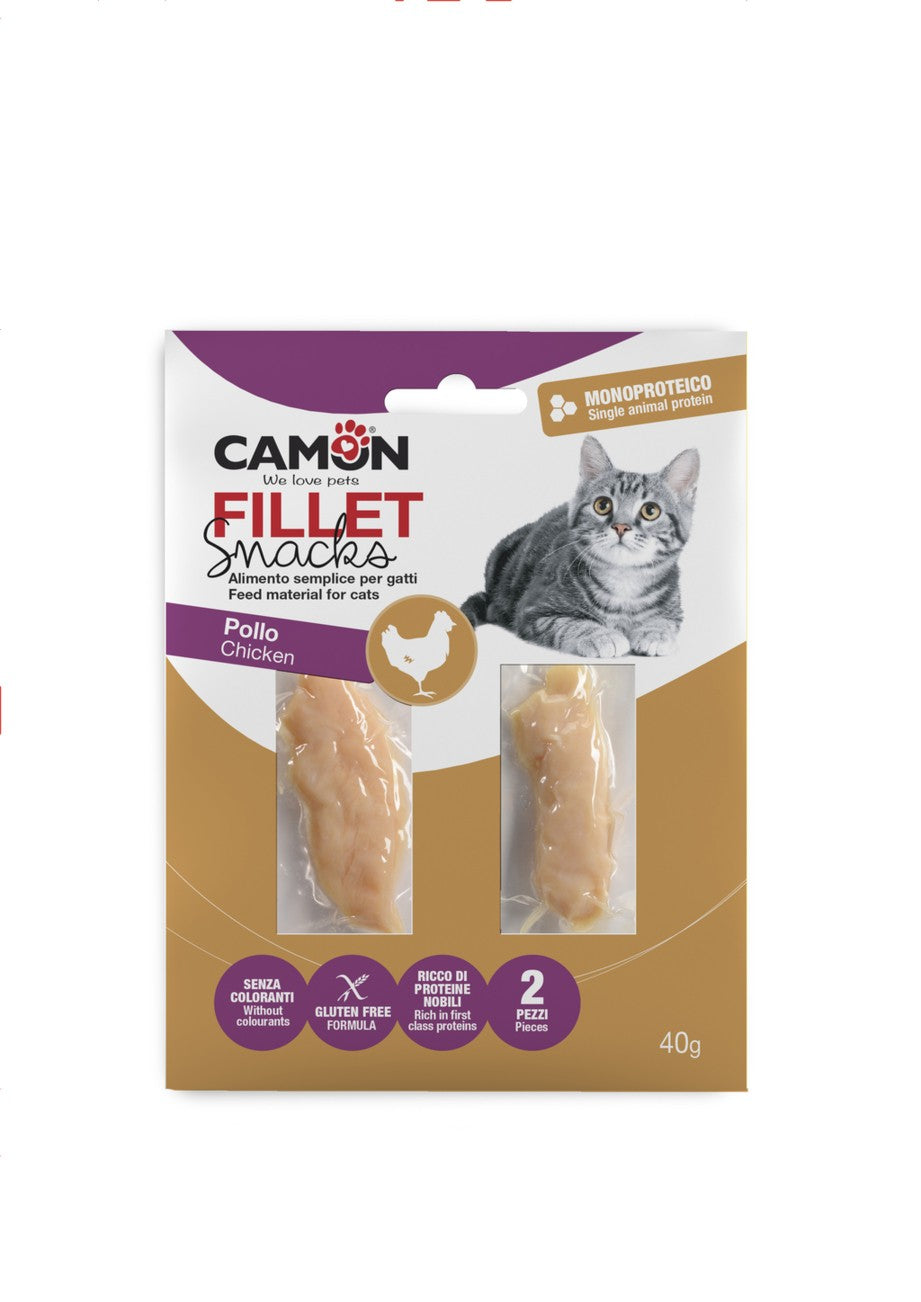 Camon Filetti di Pollo per Gatti 40 g Camon Filetti di Pollo per Gatti 40 g